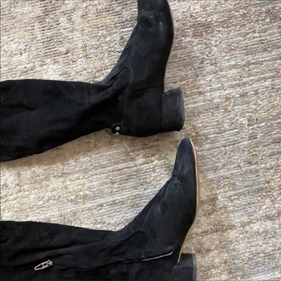 Dolce Vita Black Suede Over The Knee Boots, Size 8 - Picture 10 of 12